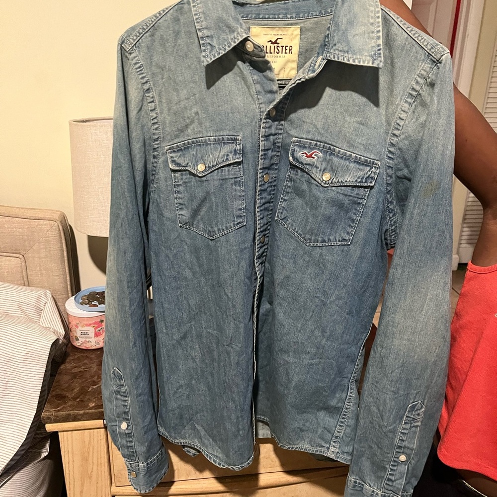 Hollister Light Blue Denim Shirt